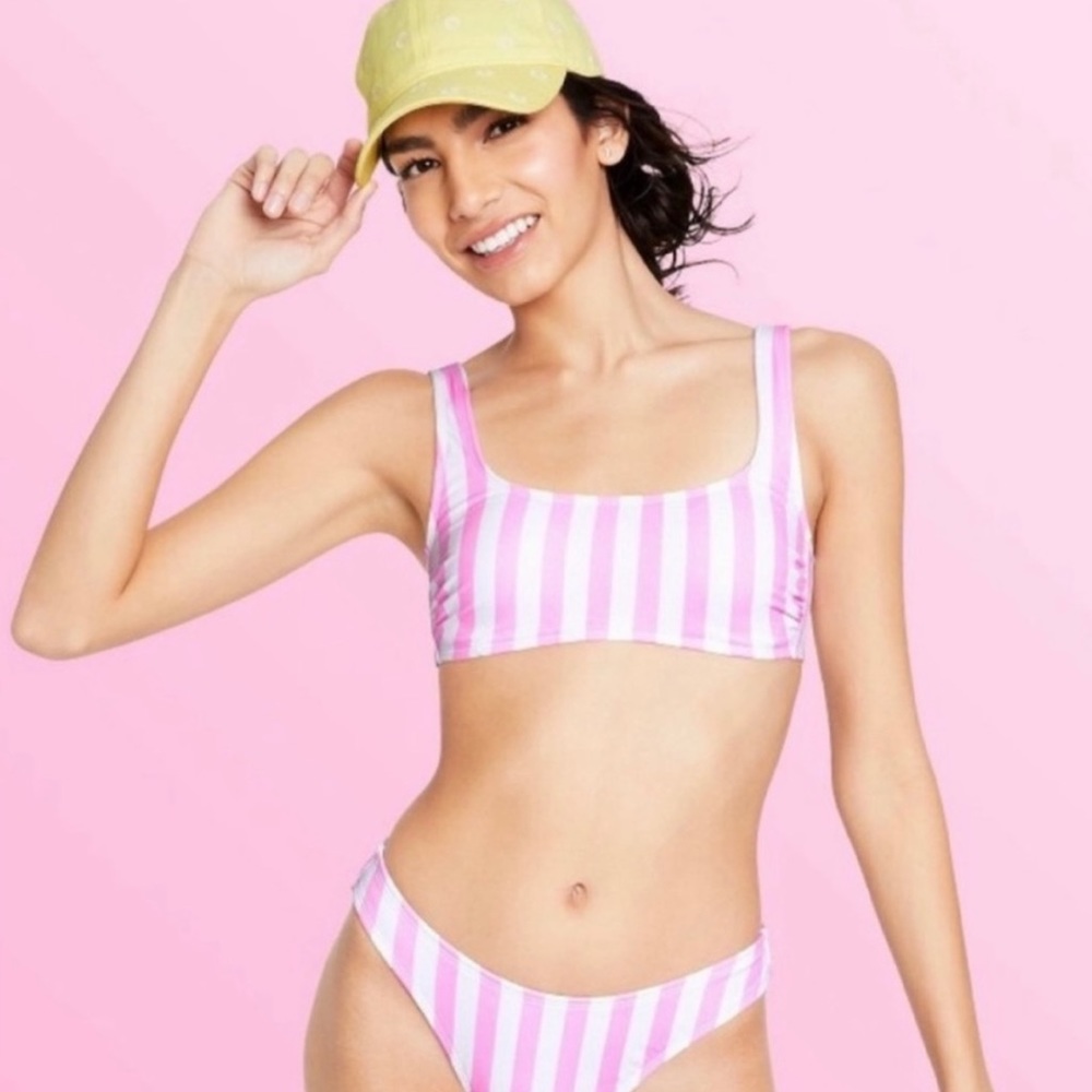 Stoney Clover Lane x Target Stripped Bralette Bikini Set